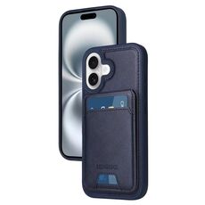 Per iPhone 16 BETOPNICE Custodia per telefono con portafoglio MagSafe staccabile verticale a ribalta (blu)