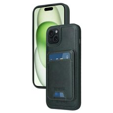 Per iPhone 15 Plus BETOPNICE Custodia per telefono con portafoglio MagSafe staccabile verticale a ribalta (verde)