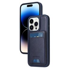 Per iPhone 14 Pro BETOPNICE Custodia per telefono con portafoglio MagSafe staccabile verticale a ribalta (blu)