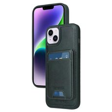 Per iPhone 14 Plus BETOPNICE Custodia per telefono con portafoglio MagSafe staccabile verticale a ribalta (verde)
