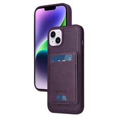 Per iPhone 14 Plus BETOPNICE Custodia per telefono con portafoglio MagSafe staccabile verticale a ribalta (viola)