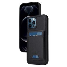 Per iPhone 12 Pro Max BETOPNICE Custodia per telefono con portafoglio MagSafe staccabile verticale a ribalta (nero)