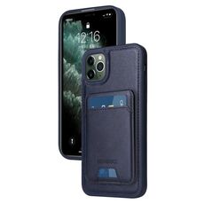 Per iPhone 11 Pro Max BETOPNICE Custodia per telefono con portafoglio MagSafe staccabile verticale a ribalta (blu)
