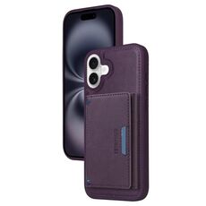 Per iPhone 16 Plus BETOPNICE Custodia per telefono con portafoglio MagSafe staccabile orizzontale a ribalta (viola)