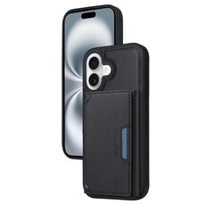 Per iPhone 16 BETOPNICE Custodia per telefono con portafoglio MagSafe staccabile orizzontale a ribalta (nero)