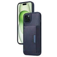 Per iPhone 15 Plus BETOPNICE Custodia per telefono con portafoglio MagSafe staccabile orizzontale a ribalta (blu)