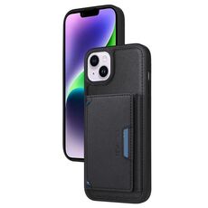 Per iPhone 14 Plus BETOPNICE Custodia per telefono con portafoglio MagSafe staccabile orizzontale a ribalta (nero)