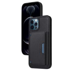 Per iPhone 12 Pro Max BETOPNICE Custodia per telefono con portafoglio MagSafe staccabile orizzontale a ribalta (nero)