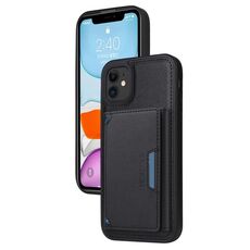 Per iPhone 11 BETOPNICE Custodia per telefono con portafoglio MagSafe staccabile orizzontale a ribalta (nero)