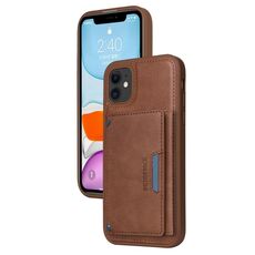 Per iPhone 11 BETOPNICE Custodia per telefono con portafoglio MagSafe staccabile orizzontale a ribalta (marrone)