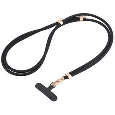 Cordino lungo anti-smarrimento regolabile in silicone liquido per telefono (nero)