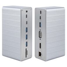 BYL2428 13 in 1 USB-C / Type-C HUB Adattatore Docking Station Supporto 4K PD100W (Grigio)