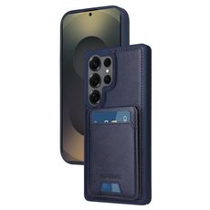 Per Samsung Galaxy S25 Ultra 5G BETOPNICE Custodia per telefono con portafoglio MagSafe staccabile verticale a ribalta (blu)