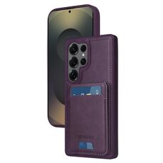 Per Samsung Galaxy S25 Ultra 5G BETOPNICE Custodia per telefono con portafoglio MagSafe staccabile verticale a ribalta (viola)