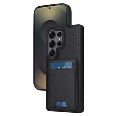 Per Samsung Galaxy S25 Ultra 5G BETOPNICE Custodia per telefono con portafoglio MagSafe staccabile verticale a ribalta (nero)