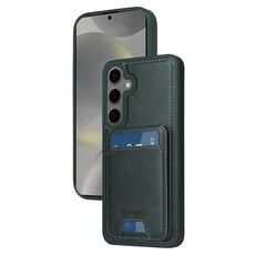 Per Samsung Galaxy S24+ 5G BETOPNICE Custodia per telefono con portafoglio MagSafe staccabile verticale a ribalta (verde)