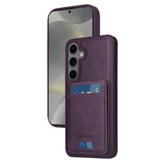 Per Samsung Galaxy S24+ 5G BETOPNICE Custodia per telefono con portafoglio MagSafe staccabile verticale a ribalta (viola)