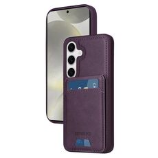 Per Samsung Galaxy S24 5G BETOPNICE Custodia per telefono con portafoglio MagSafe staccabile verticale a ribalta (viola)
