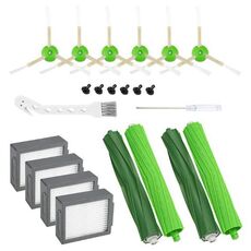 14 pezzi/set per iRobot Roomba i7 / i7+ / i3 / E5 / i3+ / i4 / i6 / i6+i8 serie accessori per spazzatrici (spazzola principale + filtro + spazzola laterale con set di viti)
