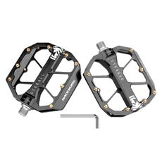 Pedali per bicicletta antiscivolo cavi con triplo cuscinetto CNC RACEWORK D029 (neri)