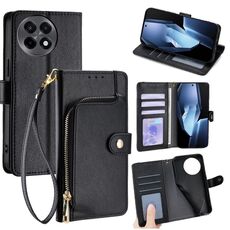 Per OnePlus Ace 5 / 5 Pro Custodia in pelle con cerniera (nero)