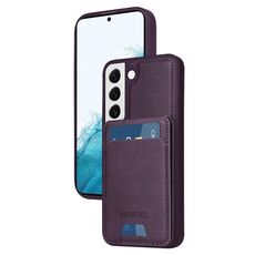 Per Samsung Galaxy S22 5G BETOPNICE Custodia per telefono con portafoglio MagSafe staccabile verticale a ribalta (viola)