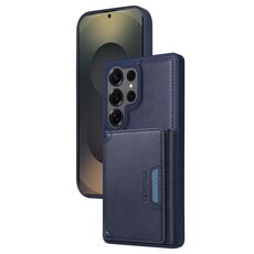 Per Samsung Galaxy S25 Ultra 5G BETOPNICE Custodia per telefono con portafoglio MagSafe staccabile orizzontale a ribalta (blu)