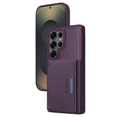 Per Samsung Galaxy S25 Ultra 5G BETOPNICE Custodia per telefono con portafoglio MagSafe staccabile orizzontale a ribalta (viola)