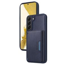 Per Samsung Galaxy S22+ 5G BETOPNICE Custodia per telefono con portafoglio MagSafe staccabile orizzontale a ribalta (blu)