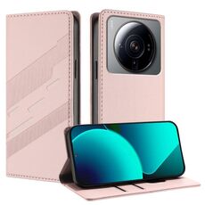 Per Xiaomi 12S Ultra Embossed Multi-funzionale Portafoglio Retro Custodia per telefono in pelle (Rosa)