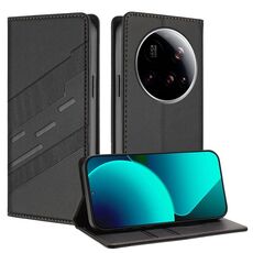 Per Xiaomi 15 Ultra Embossed Multi-funzionale Portafoglio Retro Custodia in Pelle per Telefono (Nero)
