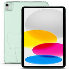 Per iPad 2025/2022 Custodia per tablet con supporto magnetico pieghevole in pelle acrilica (verde chiaro)