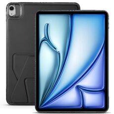 Custodia per tablet con supporto magnetico pieghevole in pelle acrilica per iPad Air 11 2024/2025 (nero)