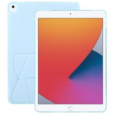 Custodia per tablet pieghevole con supporto magnetico in pelle acrilica per iPad 10.2 2021/2020/10.5 (blu cielo)