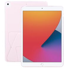 Per iPad 10.2 2021/2020/10.5 Custodia per tablet con supporto magnetico pieghevole in pelle acrilica (rosa)