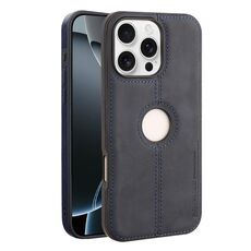 Per iPhone 16 Pro Crazy Horse Custodia per telefono in pelle con retro in pelle (blu)