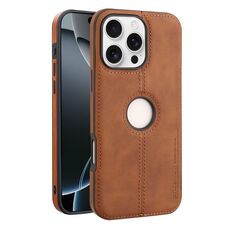 Per iPhone 16 Pro Crazy Horse Custodia per telefono in pelle con retro in pelle (marrone chiaro)
