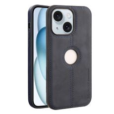 Per iPhone 15 Custodia per telefono in pelle Crazy Horse Back Cover (blu)