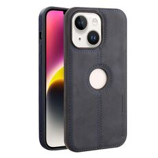 Per iPhone 14 Plus Crazy Horse Custodia per telefono in pelle con retro in pelle (blu)