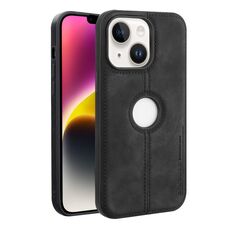 Per iPhone 14 Plus Crazy Horse Custodia per telefono in pelle con retro in pelle (nero)