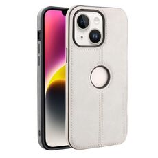 Per iPhone 14 Plus Crazy Horse Custodia per telefono in pelle con retro in pelle (grigio)