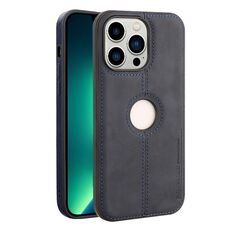 Per iPhone 13 Pro Max Crazy Horse Custodia per telefono in pelle con retro in silicone (blu)