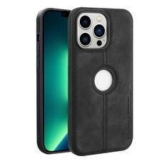 Per iPhone 13 Pro Max Crazy Horse Custodia per telefono in pelle con retro in pelle (nero)