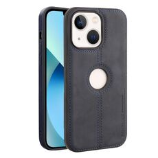 Per iPhone 13 Custodia per telefono con cover posteriore in pelle Crazy Horse (blu)