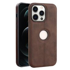Per iPhone 12 Pro Crazy Horse Custodia per telefono in pelle con retro in pelle (marrone scuro)