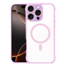Per iPhone 16 Pro Max Custodia per telefono ibrida in acrilico TPU magnetico antiurto MagSafe (rosa)