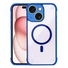Per iPhone 15 Custodia per telefono ibrida in acrilico TPU magnetico antiurto MagSafe (blu reale)