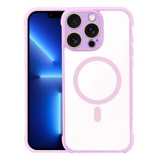 Per iPhone 13 Pro Custodia per telefono ibrida in acrilico TPU magnetico antiurto MagSafe (rosa)