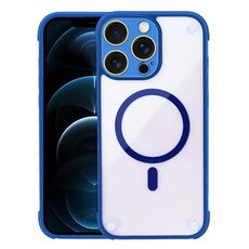 Per iPhone 12 Pro Max Custodia per telefono ibrida in acrilico TPU magnetico antiurto MagSafe (blu reale)