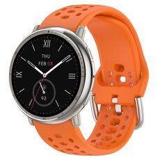 Per Amazfit Active 2 Holes Style 22mm Cinturino sportivo in silicone (arancione)